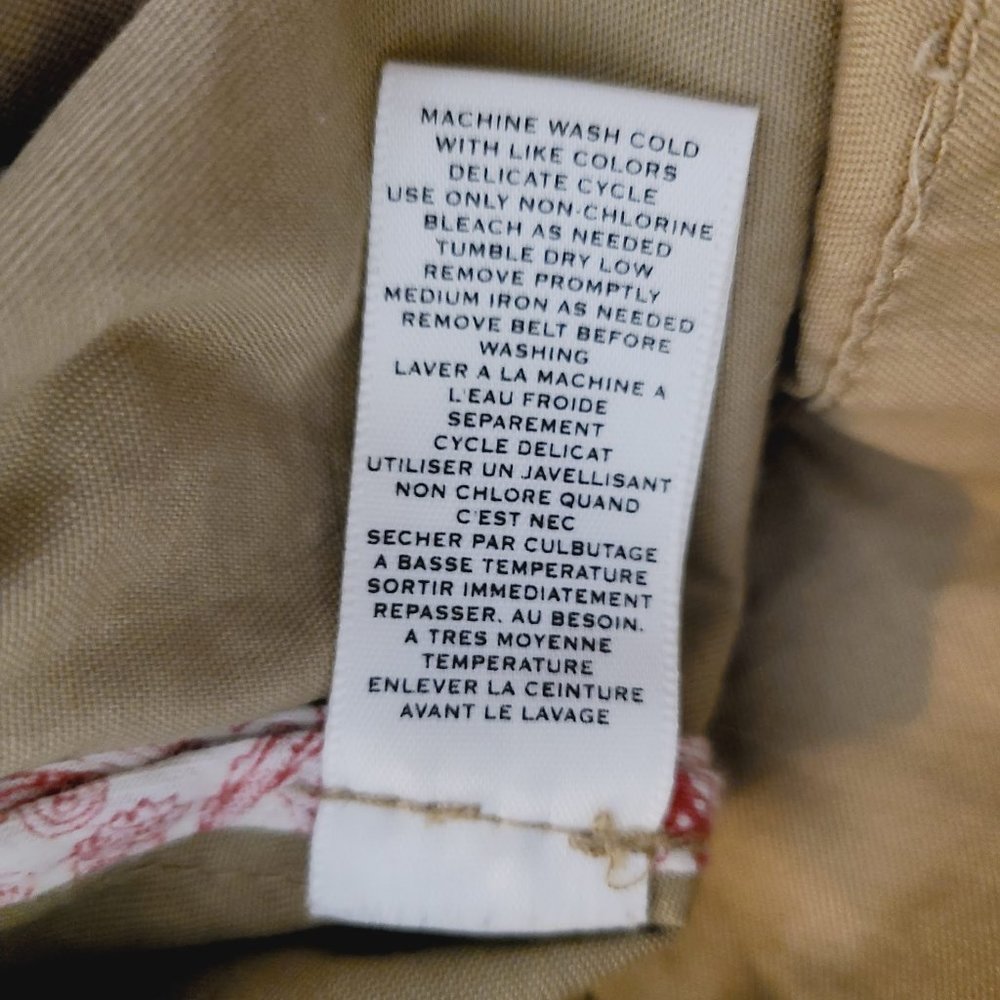 Moulinette Soeurs Anthropologie Dress 6 Khaki Tan Double Breasted Shirtdress - Picture 7 of 7